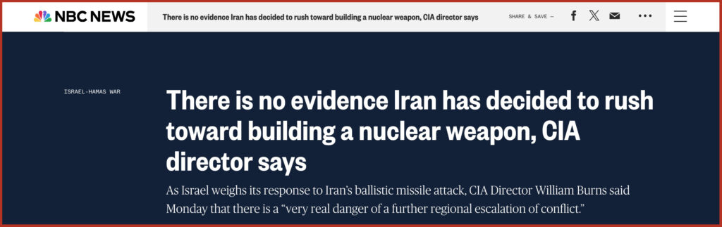 There is no evidence Iran has decided to rush toward building a nuclear weapon, CIA director says