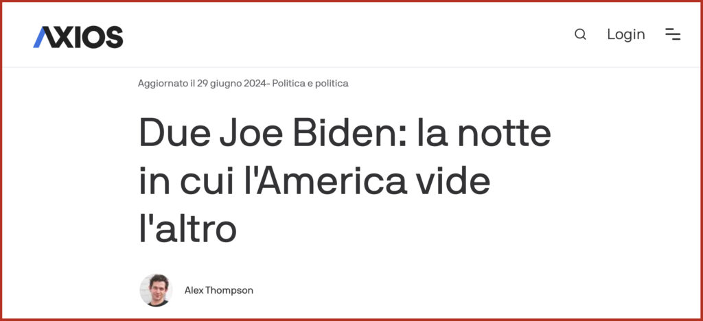 Due Joe Biden: la notte in cui l'America vide l'altro