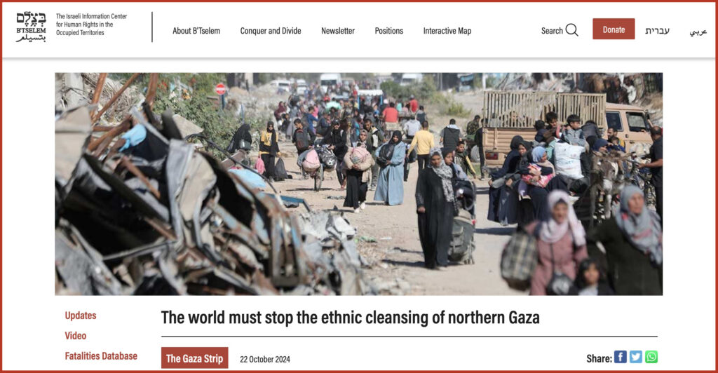 The world must stop the ethnic cleansing of northern Gaza