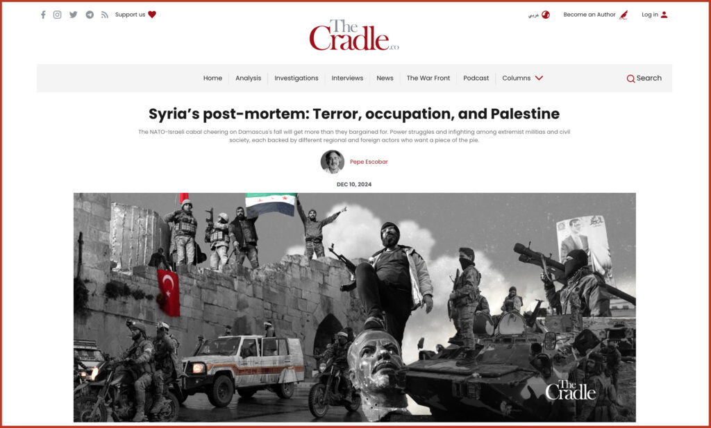 Syria’s post-mortem: Terror, occupation, and Palestine