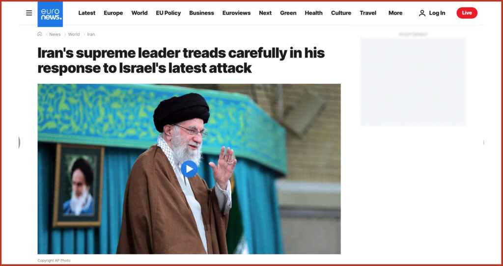 Iran's supreme leader treads carefully in his response to Israel's latest attack