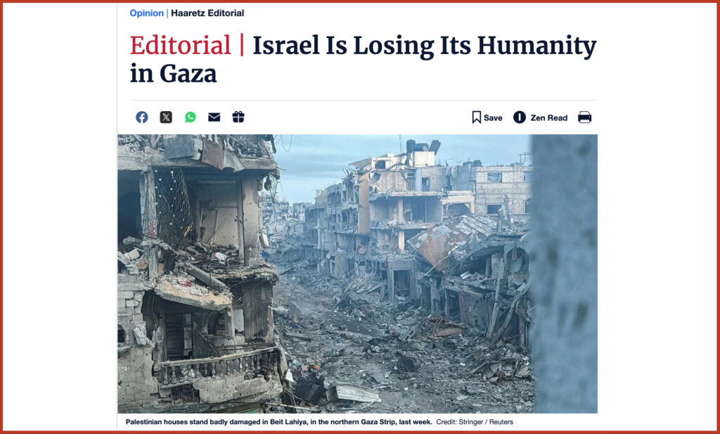 Israel Is Losing Its Humanity in Gaza