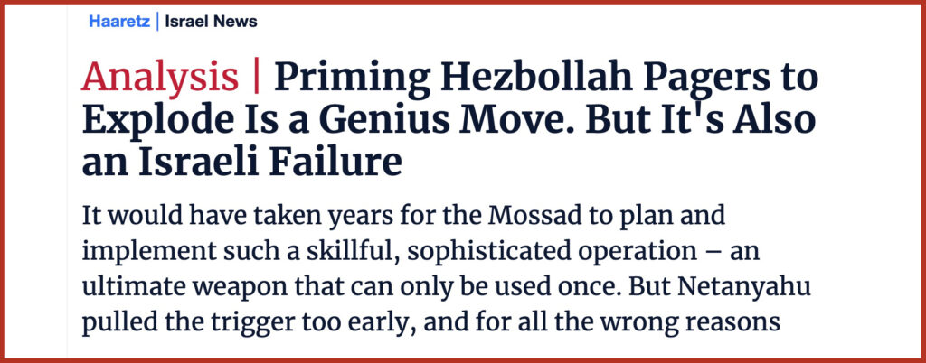 Priming Hezbollah Pagers to Explode Is a Genius Move. But It's Also an Israeli Failure