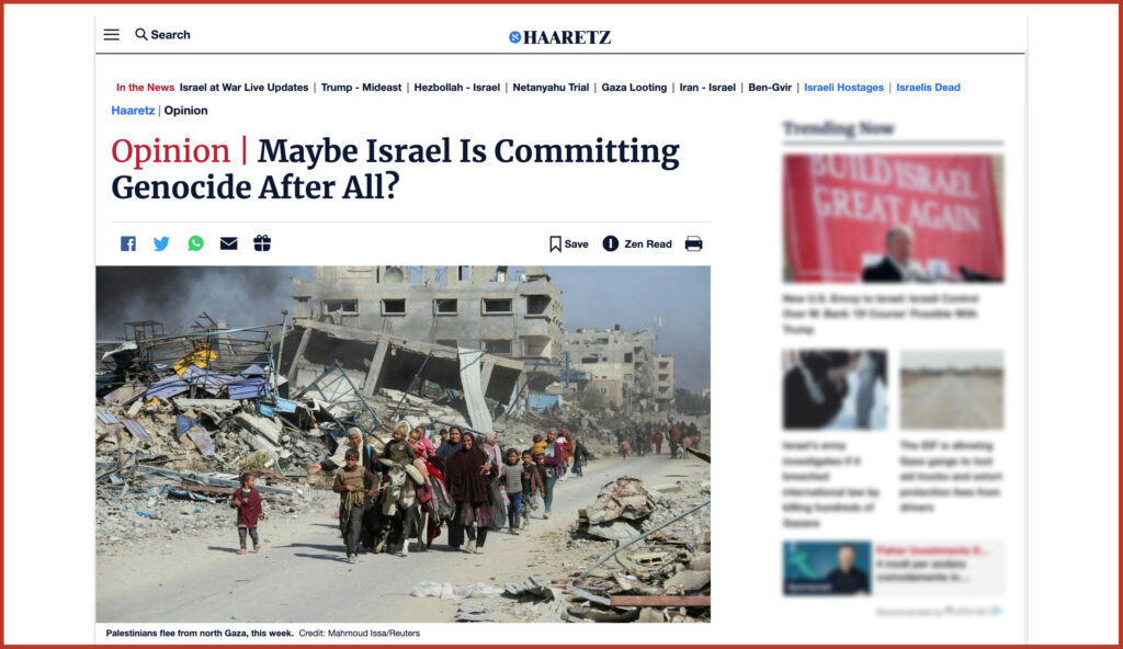 Maybe Israel Is Committing Genocide After All?