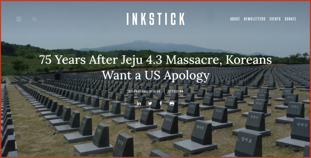 75 Years After Jeju 4.3 Massacre, Koreans Want a US Apology