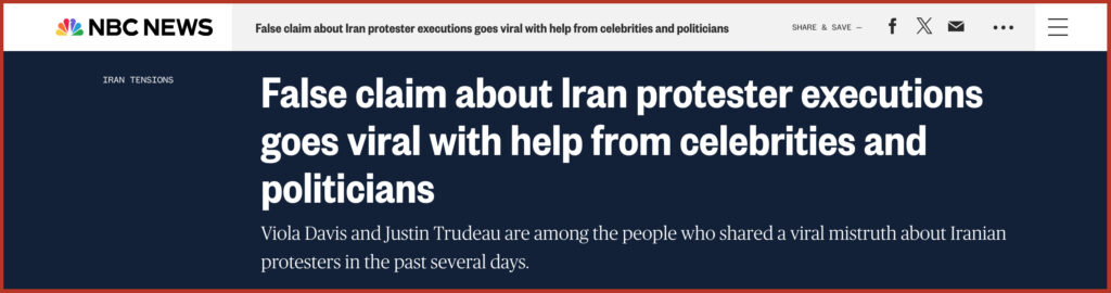 False claim about Iran protester executions goes viral with help from celebrities and politicians