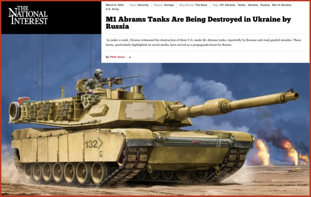 M1 Abrams Tanks Are Being Destroyed in Ukraine by Russia