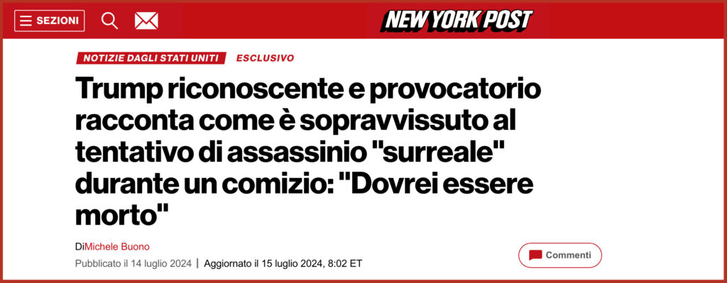 Trump riconoscente e provocatorio racconta come è sopravvissuto al tentativo di assassinio "surreale" durante un comizio: "Dovrei essere morto"