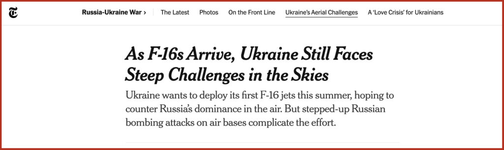 As F-16s Arrive, Ukraine Still Faces Steep Challenges in the Skies