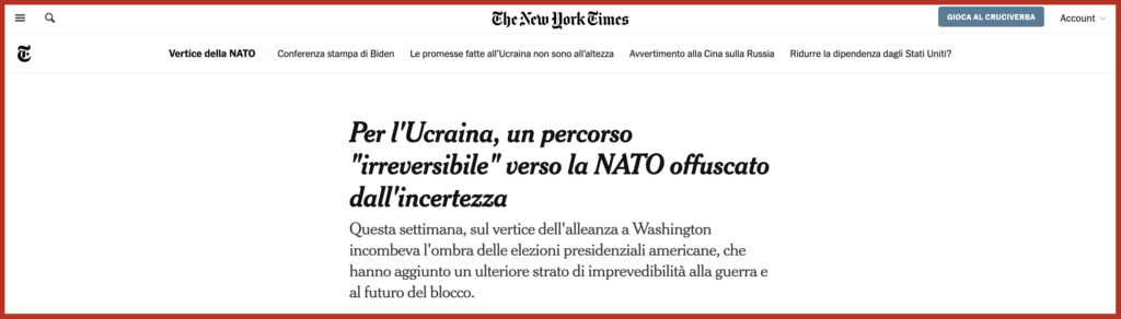 Per l'Ucraina, un percorso "irreversibile" verso la NATO offuscato dall'incertezza