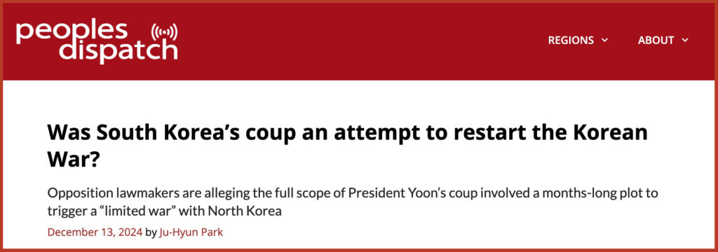 Was South Korea’s coup an attempt to restart the Korean War?