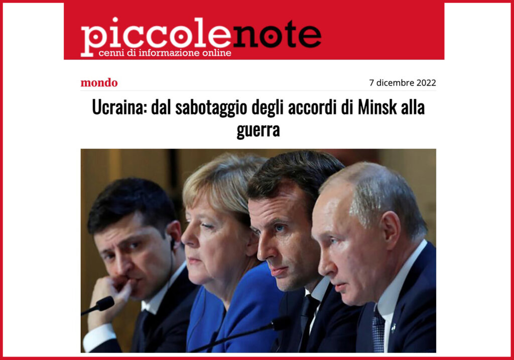 Ucraina: dal sabotaggio degli accordi di Minsk alla guerra