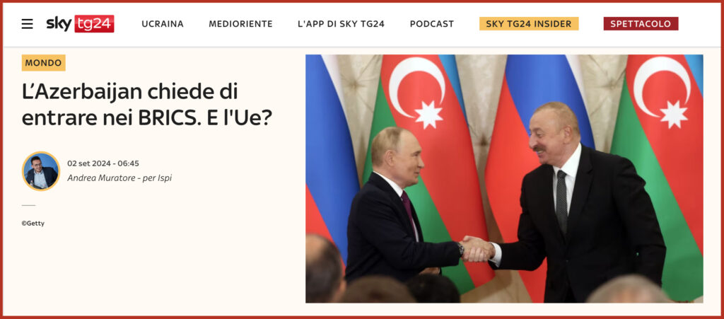 L’Azerbaijan chiede di entrare nei BRICS. E l'Ue?