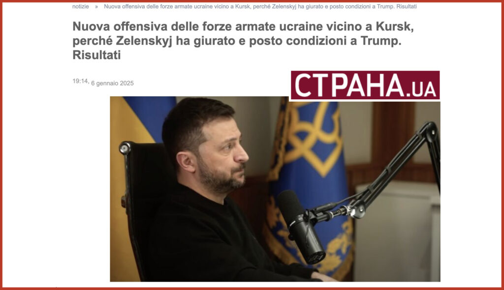 Nuova offensiva delle forze armate ucraine vicino a Kursk, perché Zelenskyj ha giurato e posto condizioni a Trump. Risultati