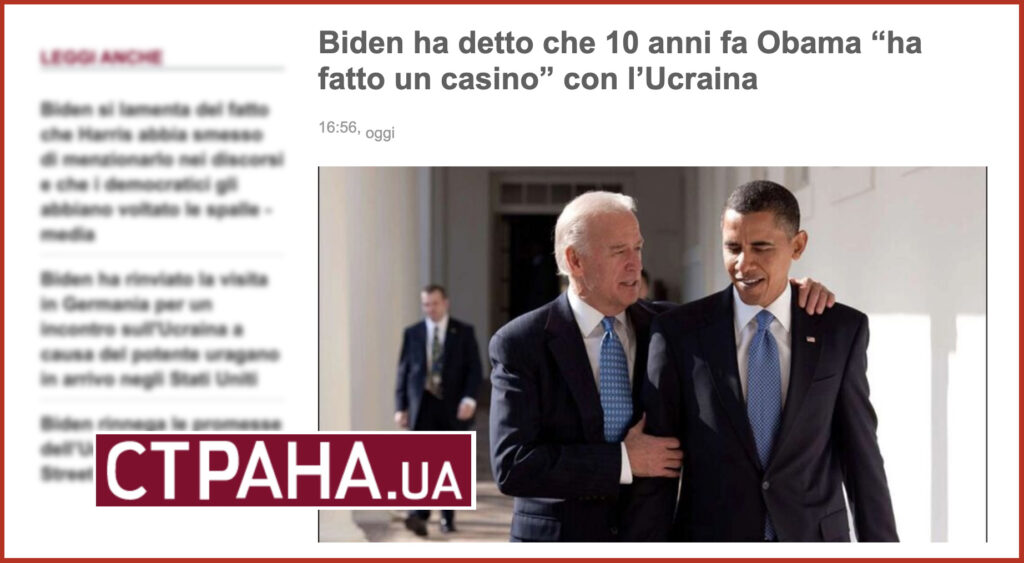 Biden ha detto che 10 anni fa Obama “ha fatto un casino” con l’Ucraina