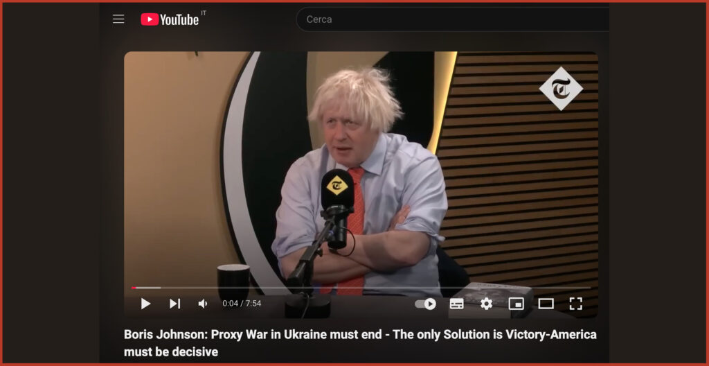 Boris Johnson: Proxy War in Ukraine must end - The only Solution is Victory-America must be decisive