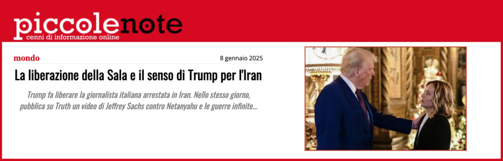 La liberazione della Sala e il senso di Trump per l'Iran