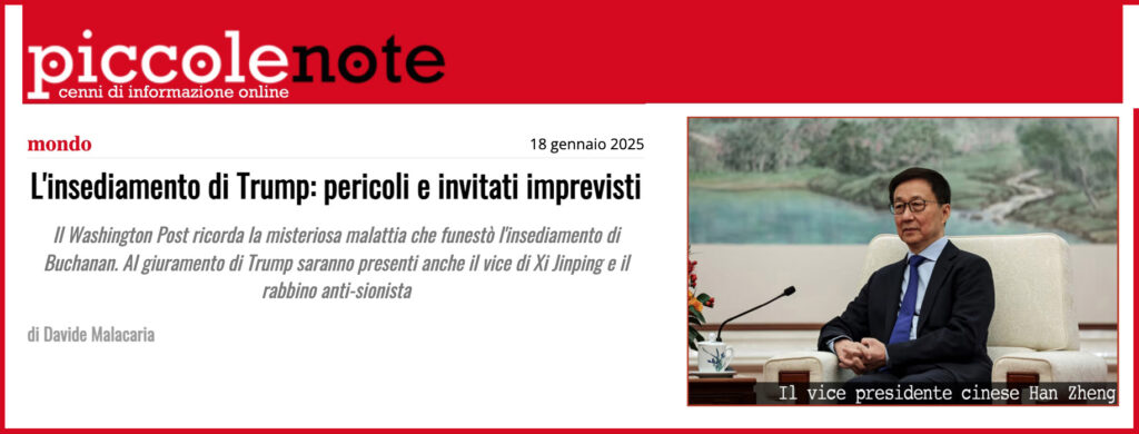 L'insediamento di Trump: pericoli e invitati imprevisti