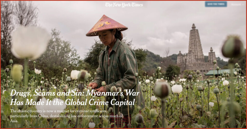 Drugs, Scams and Sin: Myanmar’s War Has Made It the Global Crime Capital