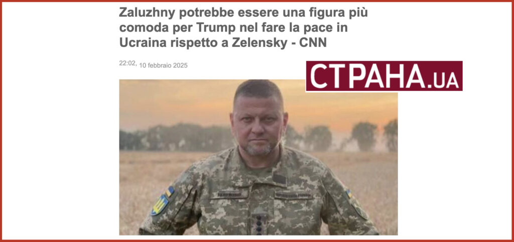 Zaluzhny potrebbe essere una figura più comoda per Trump nel fare la pace in Ucraina rispetto a Zelensky - CNN