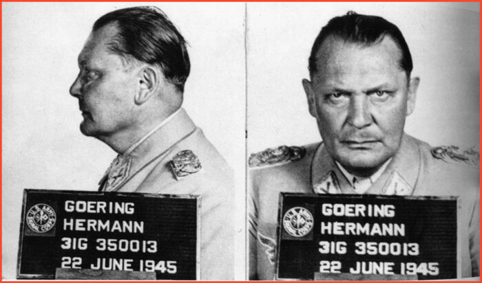 Foto segnaletica Göring. L'escalation graduale è, in qualche modo, l'argomento della sua citazione