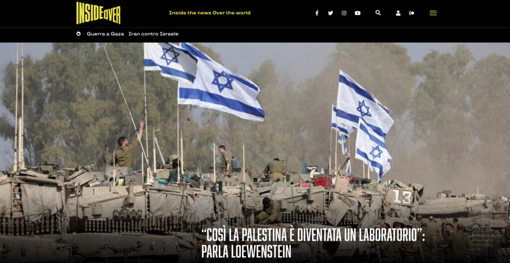 “Così la Palestina è diventata un laboratorio”: parla Loewenstein