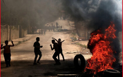 Bambini in strada a Jenin