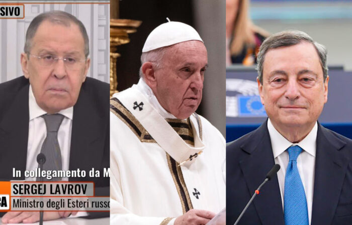 L'intervista a Lavrov, quella del Papa e le parole di Draghi