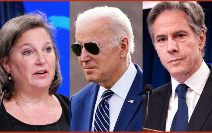 da sinistra: Victoria Nuland, Joe Biden e Anthony Blinken