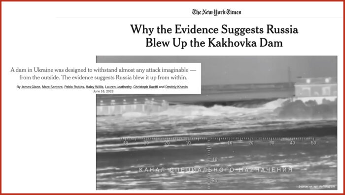 La surreale inchiesta del NYT sul crollo della diga di Kakhovka