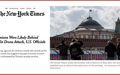 Screenshot dell'articolo del New York Times. NYT: Washington prende le distanze dagli attacchi di Kiev in Russia