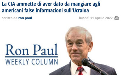 La guerra ucraina e la disinformazione della Cia