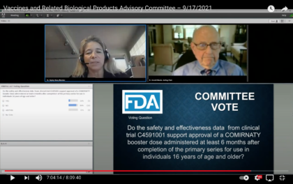 USA: comitato FDA contrario alla terza dose di vaccino per gli under 65