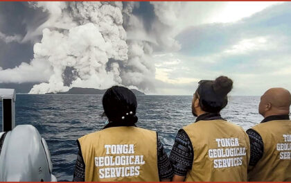 L'eruzione del vulcano Tonga