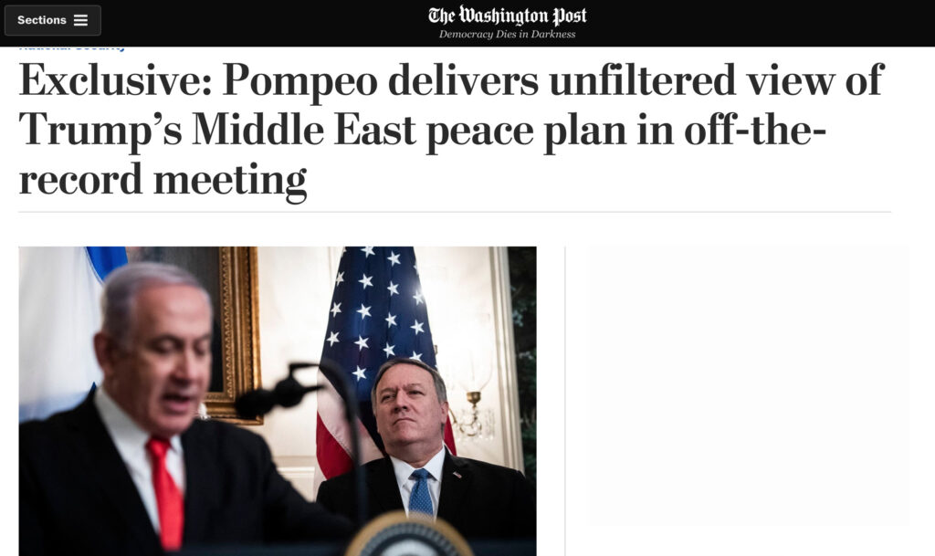 Il piano di pace Usa per il Medio oriente non piace a nessuno