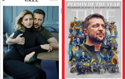 Copertine di Time per Zelensky e Vogue per Zelensky e moglie. L'apparizione di Zelensky al Congresso USA