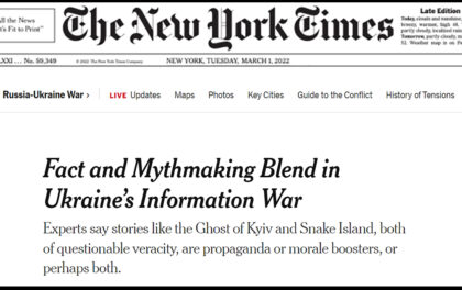 Ucraina: il NYT e la disinformazione necessaria alla guerra