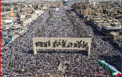 Manifestazione a Bagdad pro Palestina. Friedman dice, fermare la guerra prima che diventi incontrollabile